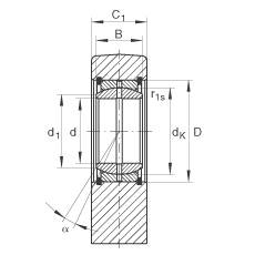 液壓桿端軸承 GF70-DO, 根據(jù) DIN ISO 12 240-4 標(biāo)準(zhǔn)，帶焊接面，需維護(hù)