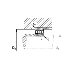 主軸軸承 HSS7014-C-T-P4S, 調(diào)節(jié)，成對(duì)安裝，接觸角 α = 15°，兩側(cè)唇密封，非接觸，加嚴(yán)公差
