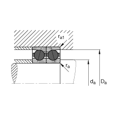 主軸軸承 HCB7030-C-T-P4S, 調節，成對或單元安裝，接觸角 α = 15°，陶瓷球，限制公差