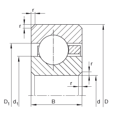 薄截面軸承 CSCA020, 深溝球軸承，類型C，運行溫度 -54°C 到 +120°C